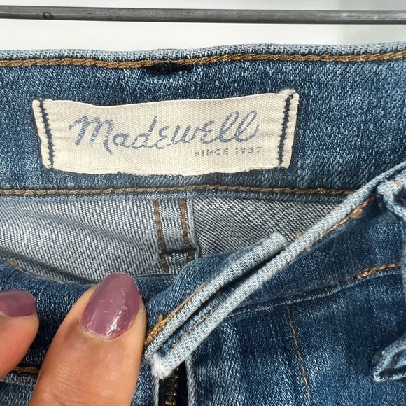 Madewell high riser crop skinny size 26 blue jeans US size 4 - Picture 7 of 10